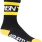 45N Lightweight SuperSport Sock - 7", Black/Citron, Large