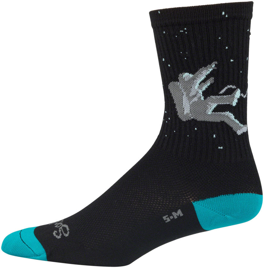 SockGuy Crew Drifter Socks - 5 inch, Black, Small/Medium
