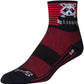 SockGuy Classic Busted Socks - 3 inch, Black/Red Stripe, Large/X-Large