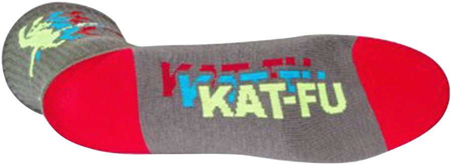 SockGuy Crew Kat-Fu Socks - 6 inch, Gray, Small/Medium