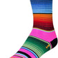 SockGuy Crew Siesta Socks - 6 inch, Pink/Multi-Color, Small/Medium
