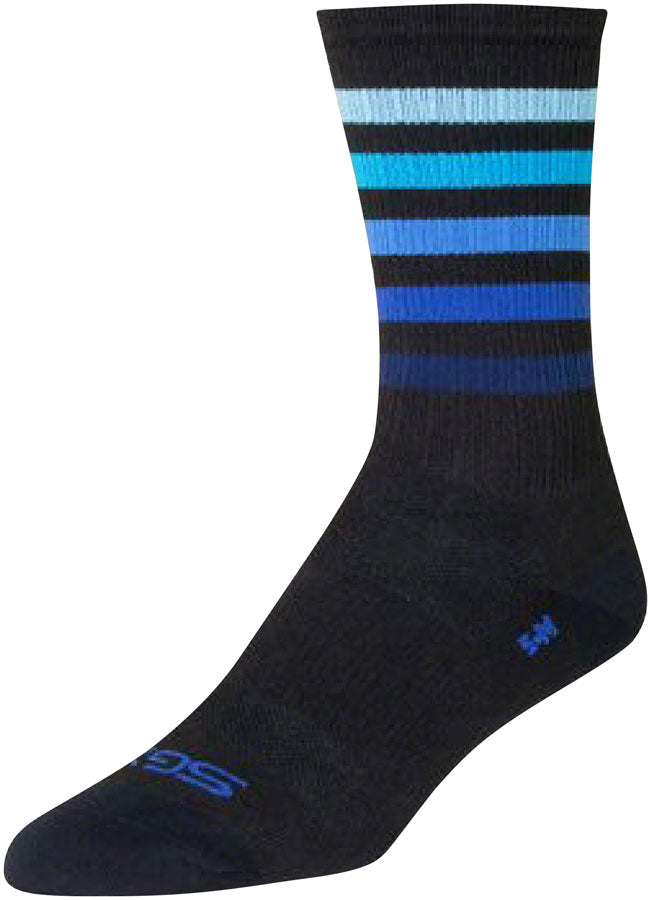 SockGuy SGX Deep Socks - 6 inch, Black/Blue, Small/Medium