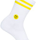 SockGuy SGX Smiley Socks - 6 inch, White/Yellow, Large/X-Large