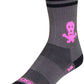 SockGuy SGX Skull and Bones Socks - 6 inch, Gray/Black/Pink, Large/X-Large