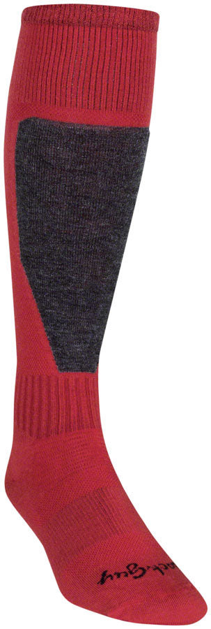 SockGuy Mountain Flyweight Wool Socks - 12 inch, Red, Large/X-Large