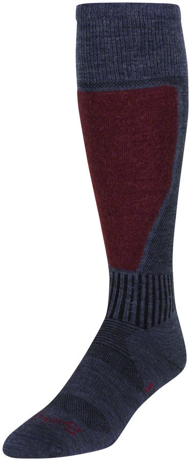 SockGuy Mountain Flyweight Wool Socks - 12 inch, Denim, Small/Medium