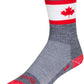 SockGuy Oh Canada Wool Socks - 6 inch, Gray/Red/White, Small/Medium