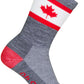 SockGuy Oh Canada Wool Socks - 6 inch, Gray/Red/White, Small/Medium