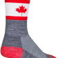 SockGuy Oh Canada Wool Socks - 6 inch, Gray/Red/White, Large/X-Large