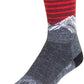 SockGuy Summit Wool Socks - 6 inch, Gray/Red/White, Large/X-Large