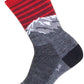SockGuy Summit Wool Socks - 6 inch, Gray/Red/White, Large/X-Large