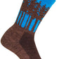SockGuy Treeline Wool Socks - 6 inch, Brown/Blue, Small/Medium
