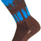 SockGuy Treeline Wool Socks - 6 inch, Brown/Blue, Large/X-Large