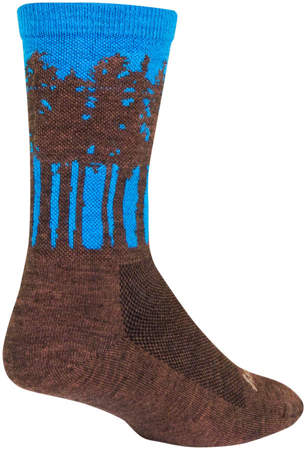 SockGuy Treeline Wool Socks - 6 inch, Brown/Blue, Large/X-Large