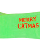 SockGuy Merry Catmas Crew Socks - 6 inch, Green/Black, Large/X-Large