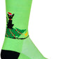 SockGuy Merry Catmas Crew Socks - 6 inch, Green/Black, Small/Medium
