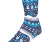 SockGuy Winter Sweater Wool Socks - 6 inch, Blue/Gray/White, Small/Medium
