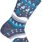 SockGuy Winter Sweater Wool Socks - 6 inch, Blue/Gray/White, Small/Medium
