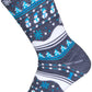SockGuy Winter Sweater Wool Socks - 6 inch, Blue/Gray/White, Large/X-Large