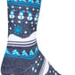 SockGuy Winter Sweater Wool Socks - 6 inch, Blue/Gray/White, Small/Medium