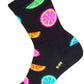 SockGuy Citrus Crew Socks - 6 inch, Black/Multi, Small/Medium