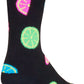 SockGuy Citrus Crew Socks - 6 inch, Black/Multi, Small/Medium