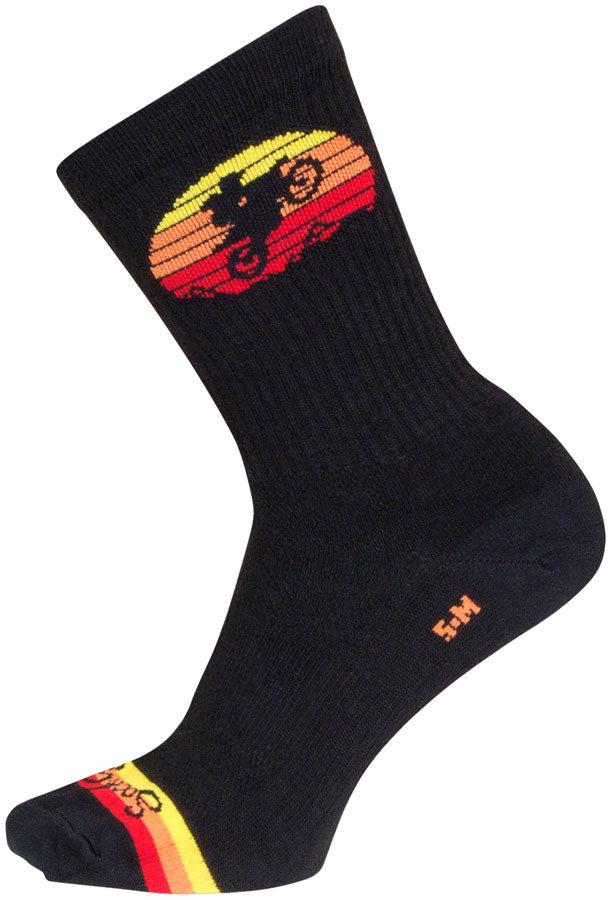 SockGuy Moto Crew Socks - 6 inch, Black/Multi, Small/Medium
