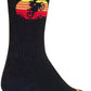 SockGuy Moto Crew Socks - 6 inch, Black/Multi, Small/Medium