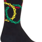 SockGuy Connected Crew Socks - 6 inch, Black/Multi, Large/X-Large
