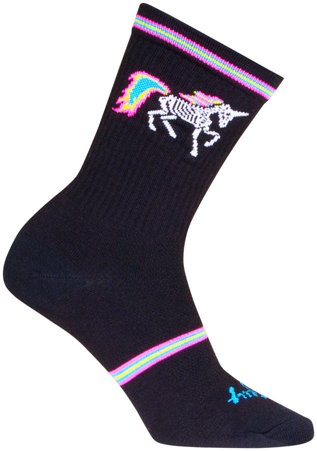 SockGuy Dark Magic Crew Socks - 6 inch, Black/Multi, Small/Medium