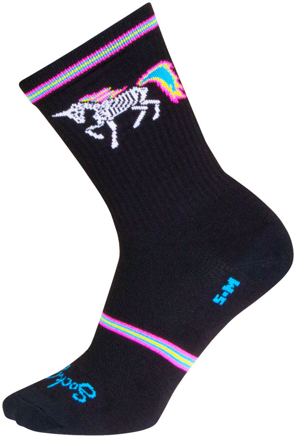 SockGuy Dark Magic Crew Socks - 6 inch, Black/Multi, Large/X-Large
