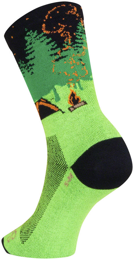 SockGuy Off the Grid Crew Socks - 6 inch, Green/Black/Brown, Large/X-Large