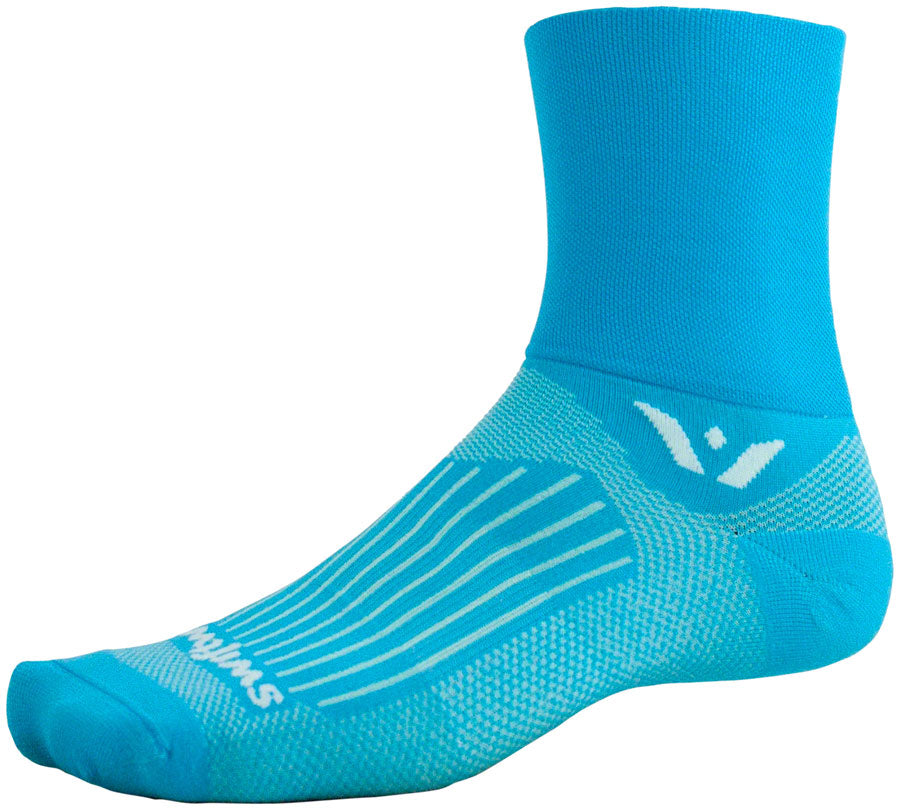 Swiftwick Aspire Four Socks - 4 inch, Lagoon Blue, Small