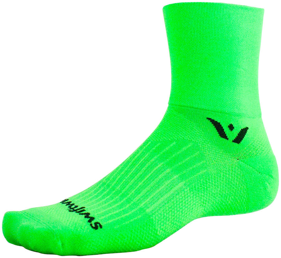 Swiftwick Aspire Four Socks - 4 inch, Lime Green, Small