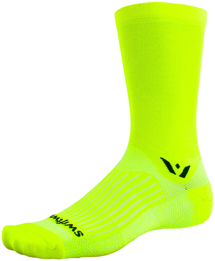 Swiftwick Aspire Seven Socks - 7 inch, Hi-Viz Yellow, Small