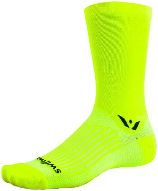 Swiftwick Aspire Seven Socks - 7 inch, Hi-Viz Yellow, Medium