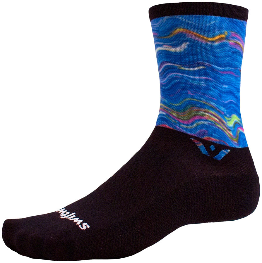 Swiftwick Vision Six Impression Socks - 6 inch, Electric, Medium