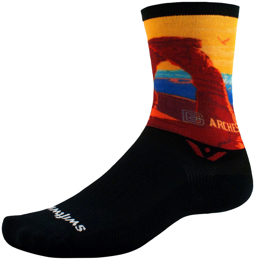 Swiftwick Vision Six Impression National Park Socks - 6 inch, Arches, Small