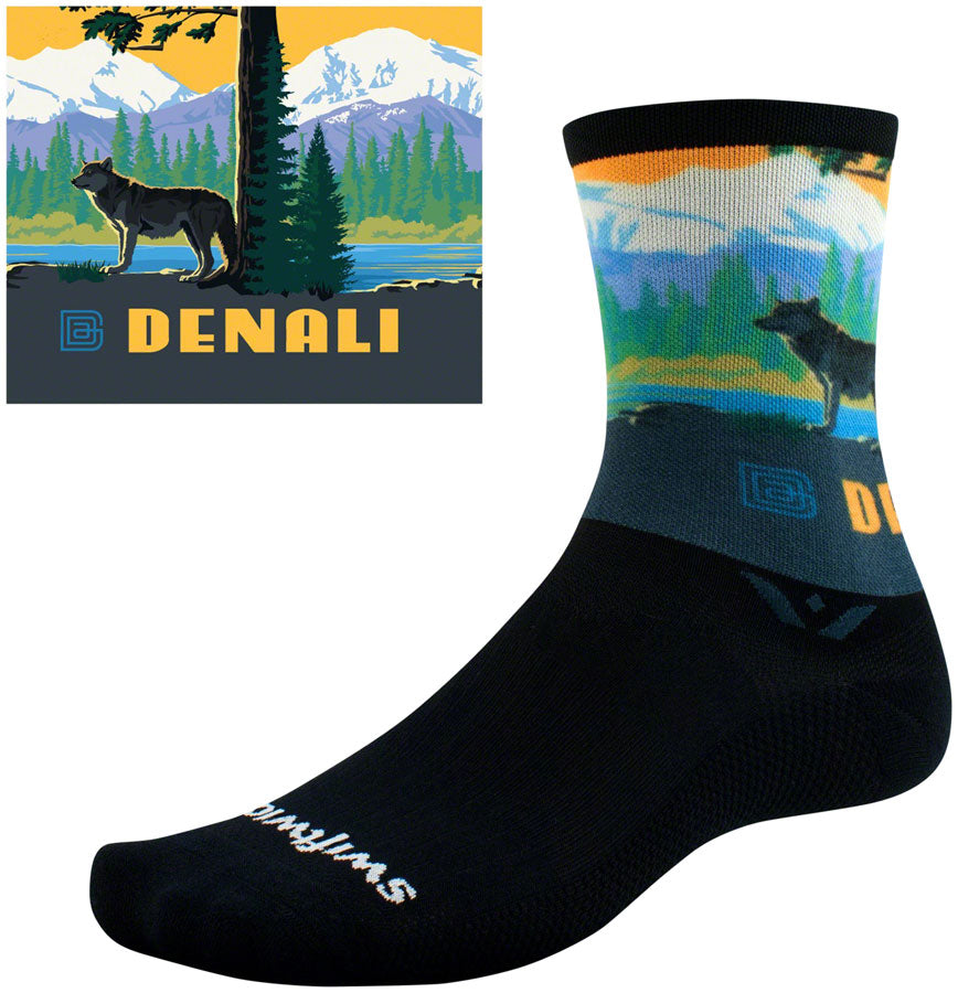 Swiftwick Vision Six Impression National Park Socks - 6 inch, Denali, Medium