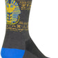 SockGuy Ancient Crew Socks - 6 inch, Gray/Yellow/Blue, Large/X-Large