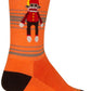 SockGuy Funky Monkey Crew Socks - 6 inch, Orange/Red/Brown, Small/Medium