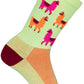 SockGuy Mo' Llamas Crew Socks - 6 inch, Green/Pink/Orange, Large/X-Large