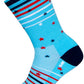 SockGuy Sparkler Crew Socks - 6 inch, Red/White/Blue, Small/Medium