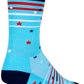 SockGuy Sparkler Crew Socks - 6 inch, Red/White/Blue, Small/Medium