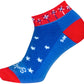 SockGuy Pinwheel Classic Low Socks - 1 inch, Red/White/Blue, Women's, Small/Medium