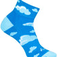 SockGuy Cloudy Classic Low Socks - 2 inch, Blue, Women's, Small/Medium