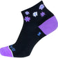 SockGuy Channel Air Daisy Classic Low Socks - 2 inch, Black/Purple, Women's, Small/Medium