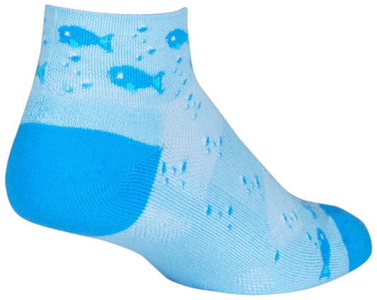 SockGuy Channel Air Fishy Classic Low Socks - 2 inch, Blue, Women's, Small/Medium