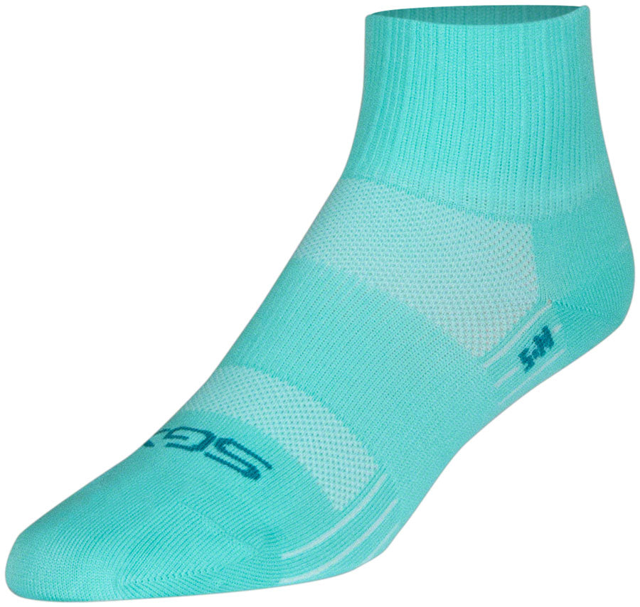 SockGuy Aqua Sugar SGX Socks - 2.5 inch, Aqua, Small/Medium