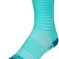 SockGuy Aqua Stripes SGX Socks - 6 inch, Aqua, Large/X-Large